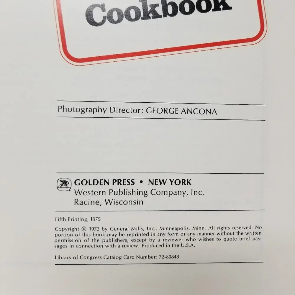 Betty Crocker Vintage 1972‎ Cookbook